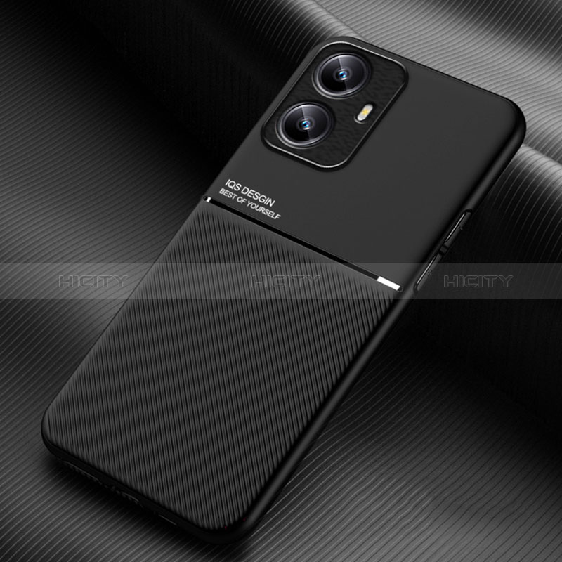 Funda Silicona Carcasa Ultrafina Goma con Magnetico para Realme C55 Negro