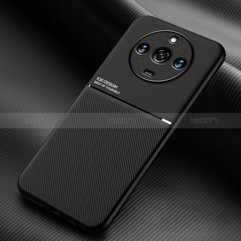 Funda Silicona Carcasa Ultrafina Goma con Magnetico para Realme Narzo 60 5G Negro