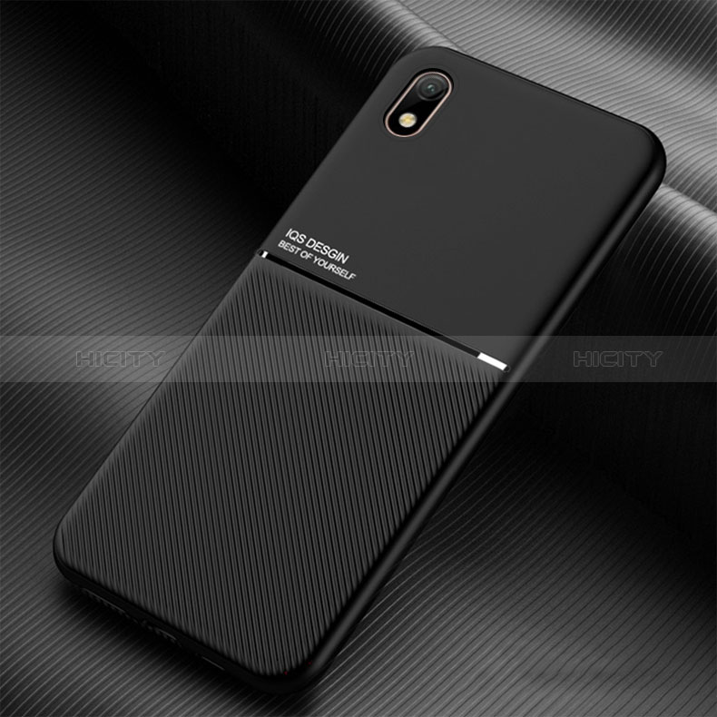 Funda Silicona Carcasa Ultrafina Goma con Magnetico para Samsung Galaxy A01 Core Negro