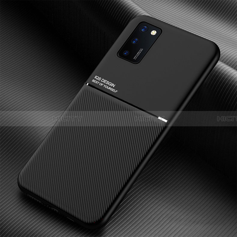 Funda Silicona Carcasa Ultrafina Goma con Magnetico para Samsung Galaxy F02S SM-E025F Negro