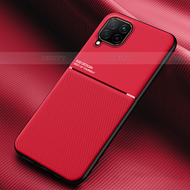 Funda Silicona Carcasa Ultrafina Goma con Magnetico para Samsung Galaxy F62 5G Rojo