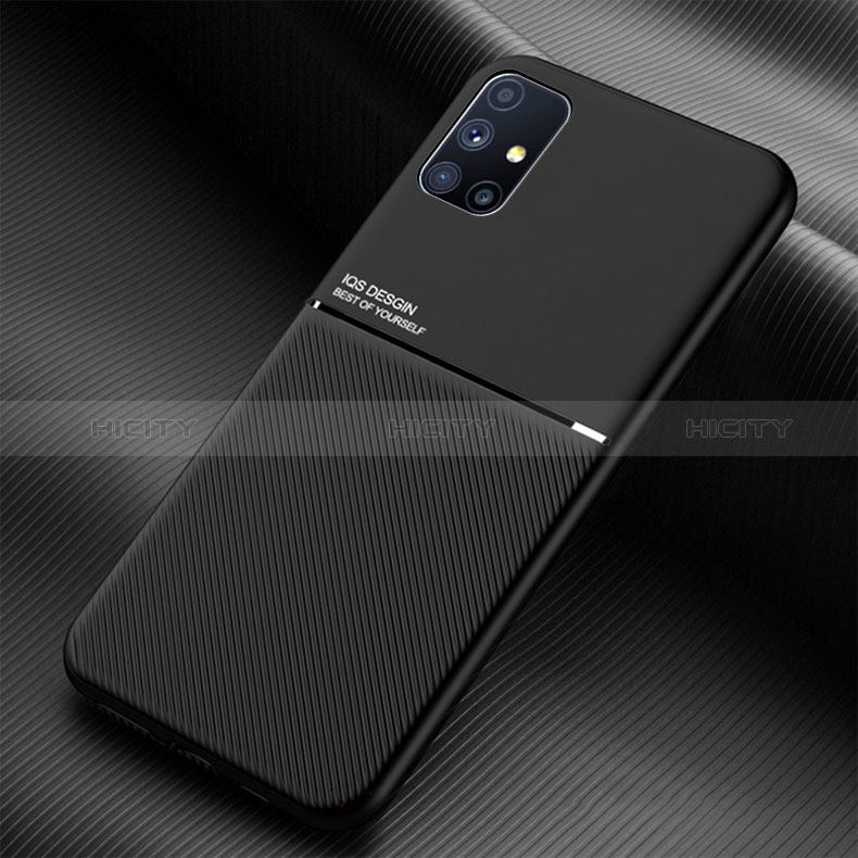 Funda Silicona Carcasa Ultrafina Goma con Magnetico para Samsung Galaxy M51 Negro