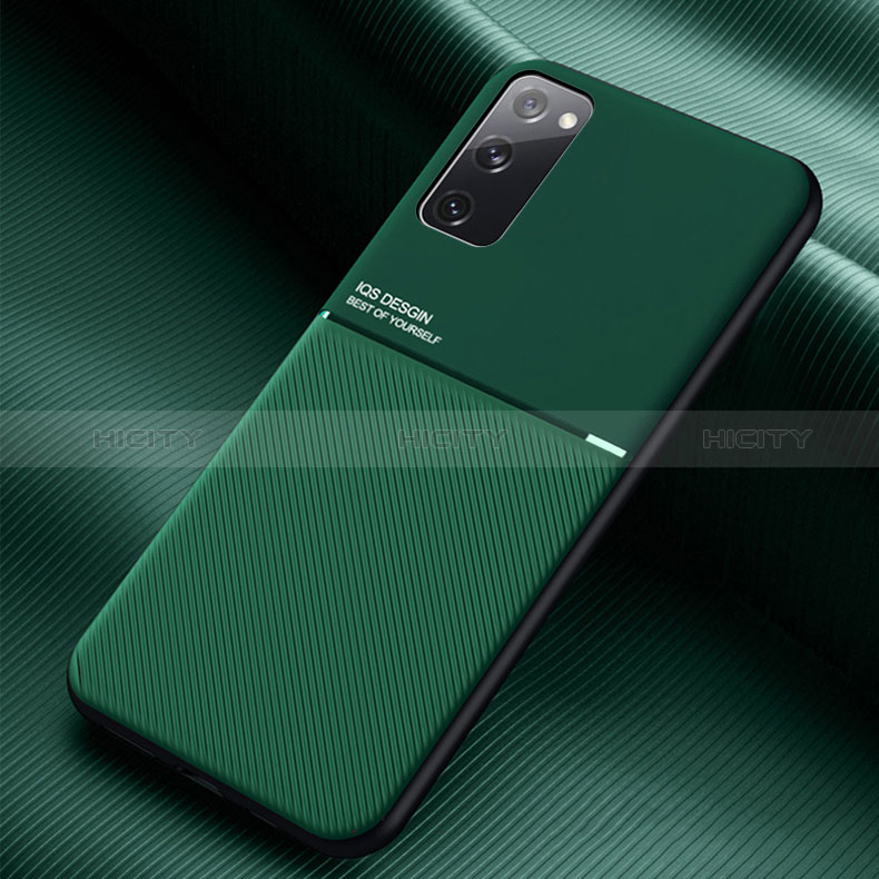 Funda Silicona Carcasa Ultrafina Goma con Magnetico para Samsung Galaxy S20 Lite 5G Verde