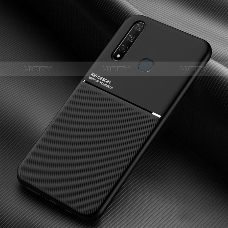 Funda Silicona Carcasa Ultrafina Goma con Magnetico para Vivo iQOO U3 4G Negro