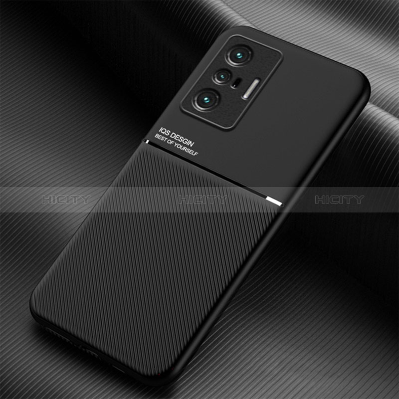 Funda Silicona Carcasa Ultrafina Goma con Magnetico para Vivo X70 5G Negro