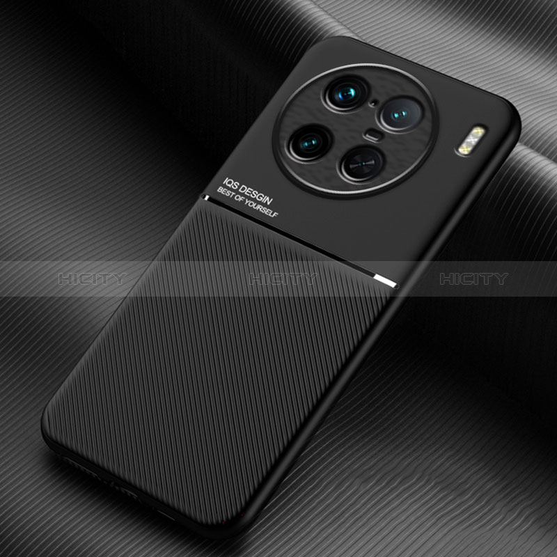 Funda Silicona Carcasa Ultrafina Goma con Magnetico para Vivo X90 Pro+ Plus 5G Negro