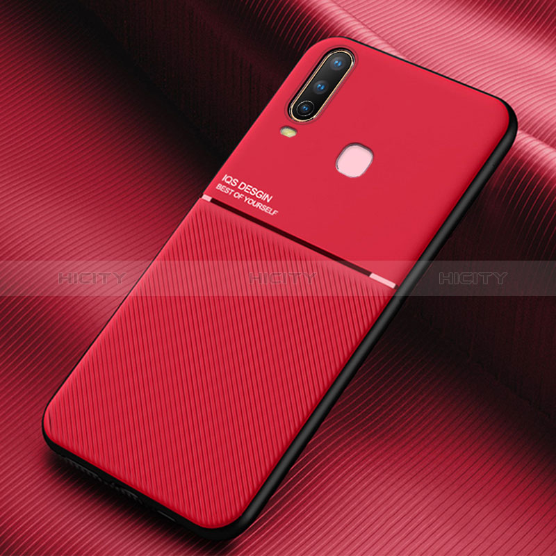 Funda Silicona Carcasa Ultrafina Goma con Magnetico para Vivo Y3s Rojo