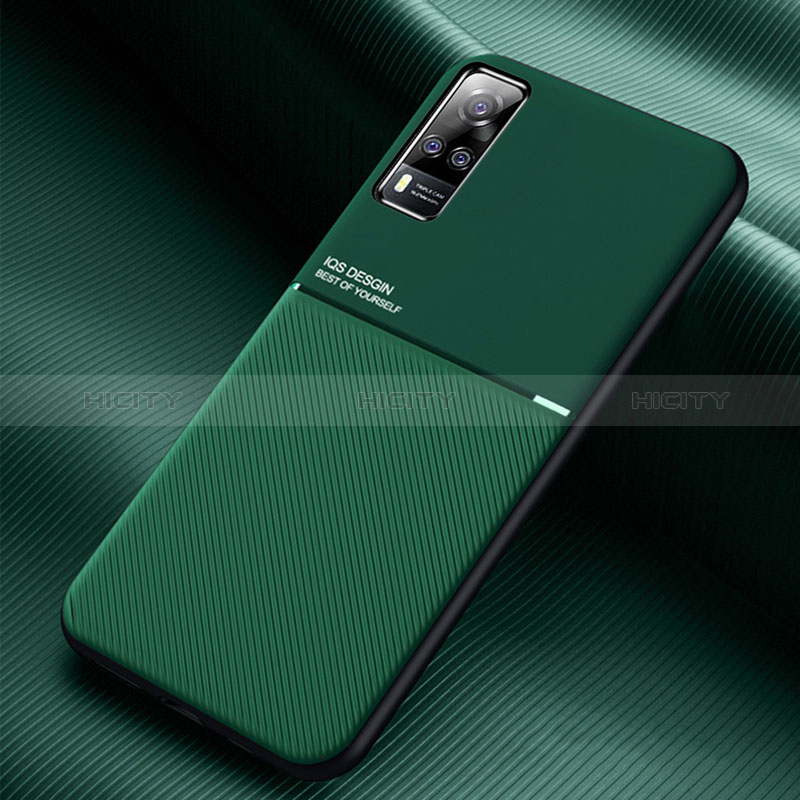 Funda Silicona Carcasa Ultrafina Goma con Magnetico para Vivo Y51 (2021) Verde