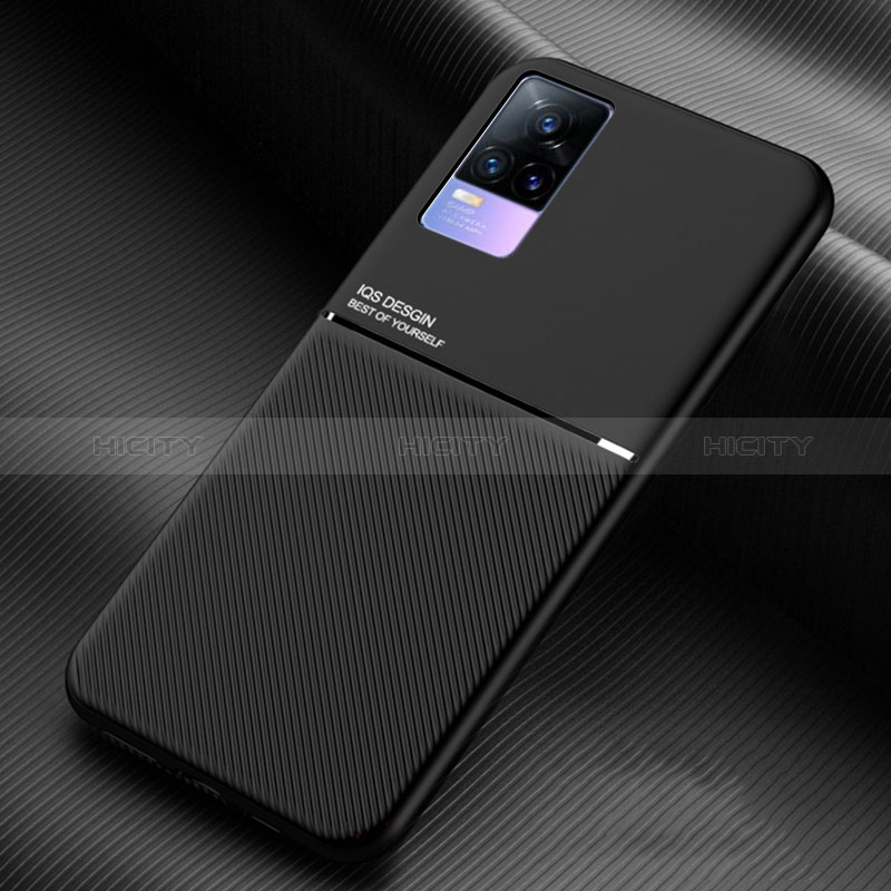 Funda Silicona Carcasa Ultrafina Goma con Magnetico para Vivo Y73 (2021) Negro