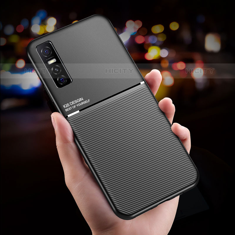 Funda Silicona Carcasa Ultrafina Goma con Magnetico para Vivo Y73s 5G