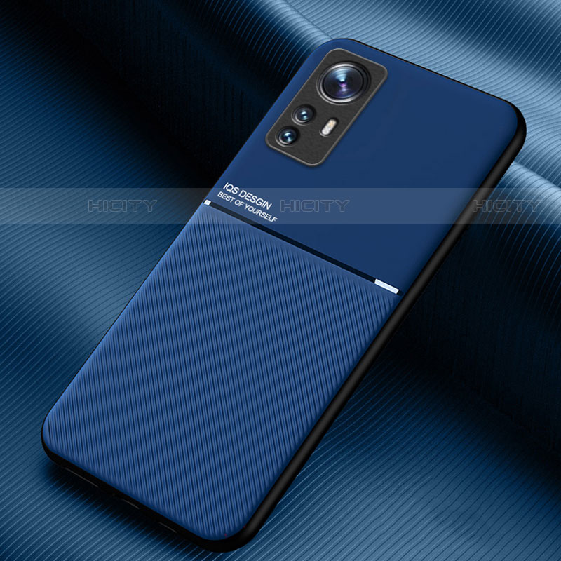 Funda Silicona Carcasa Ultrafina Goma con Magnetico para Xiaomi Mi 12 Pro 5G Azul