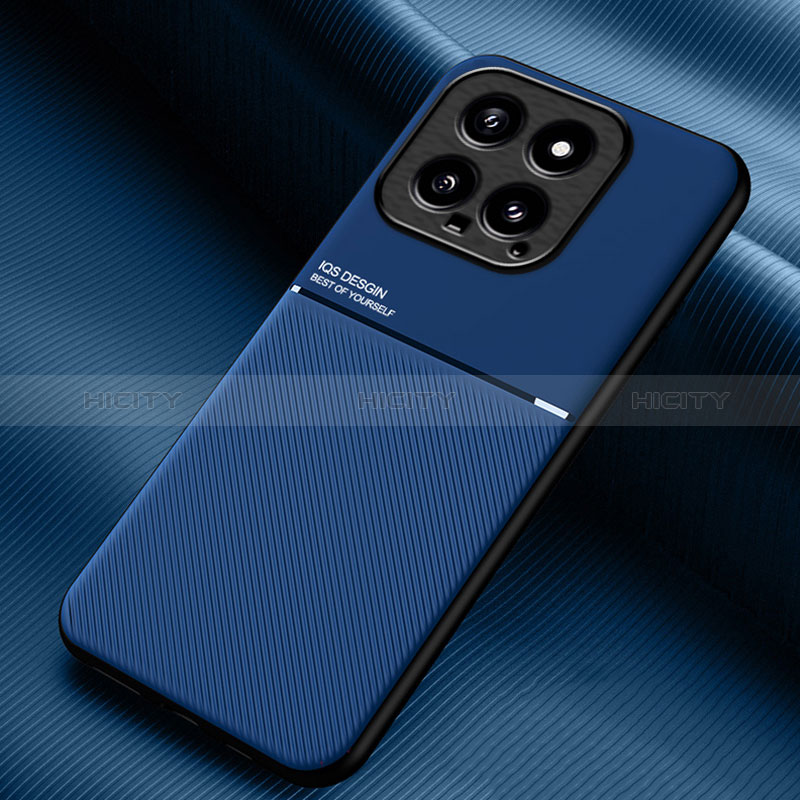 Funda Silicona Carcasa Ultrafina Goma con Magnetico para Xiaomi Mi 14 5G Azul