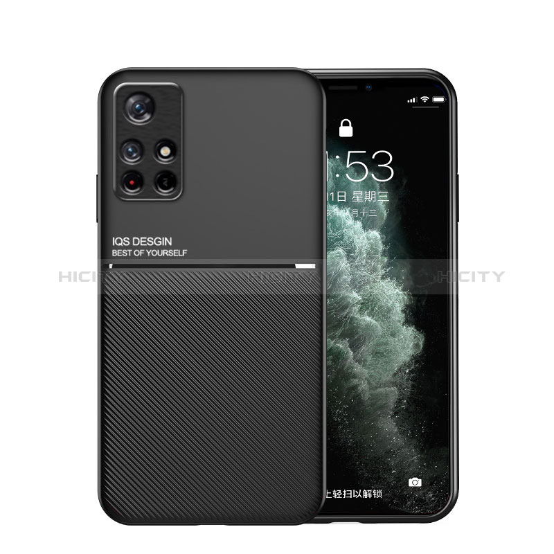 Funda Silicona Carcasa Ultrafina Goma con Magnetico para Xiaomi Poco M4 Pro 5G