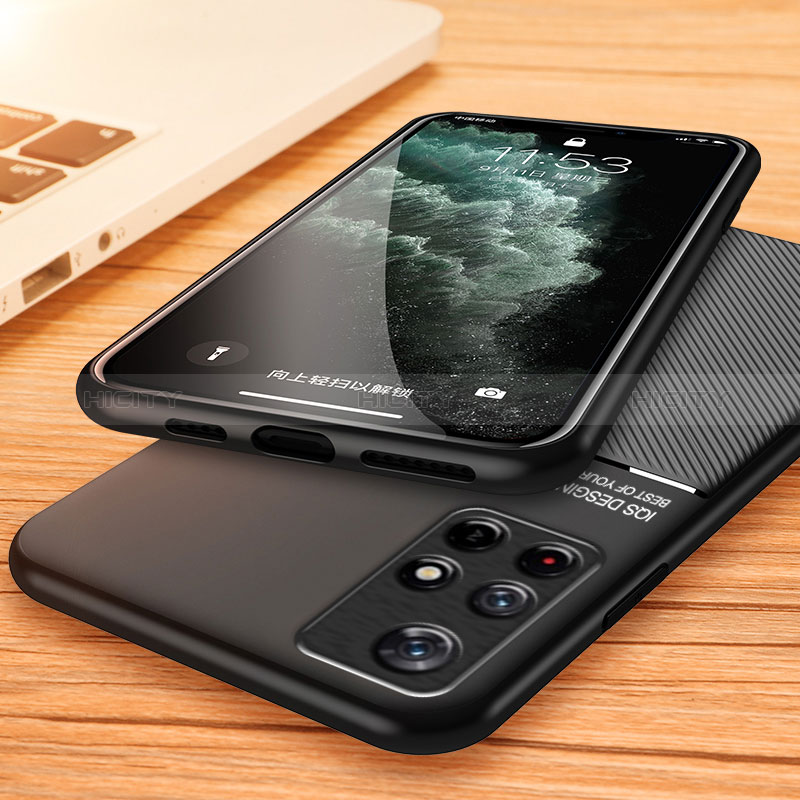 Funda Silicona Carcasa Ultrafina Goma con Magnetico para Xiaomi Poco M4 Pro 5G