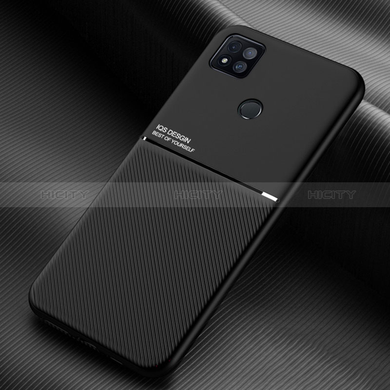 Funda Silicona Carcasa Ultrafina Goma con Magnetico para Xiaomi Redmi 9 Activ Negro