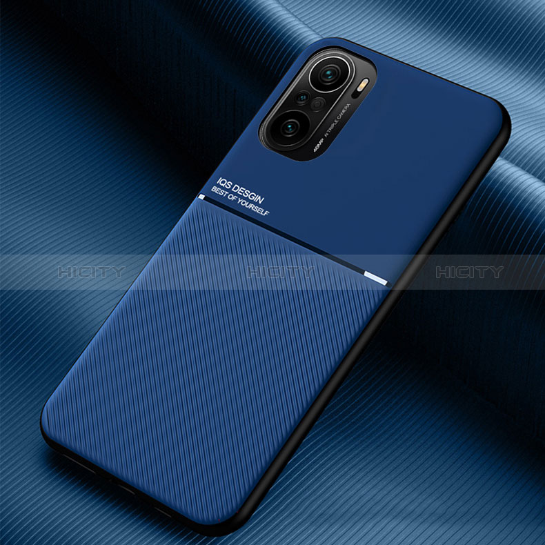 Funda Silicona Carcasa Ultrafina Goma con Magnetico para Xiaomi Redmi K40 5G Azul