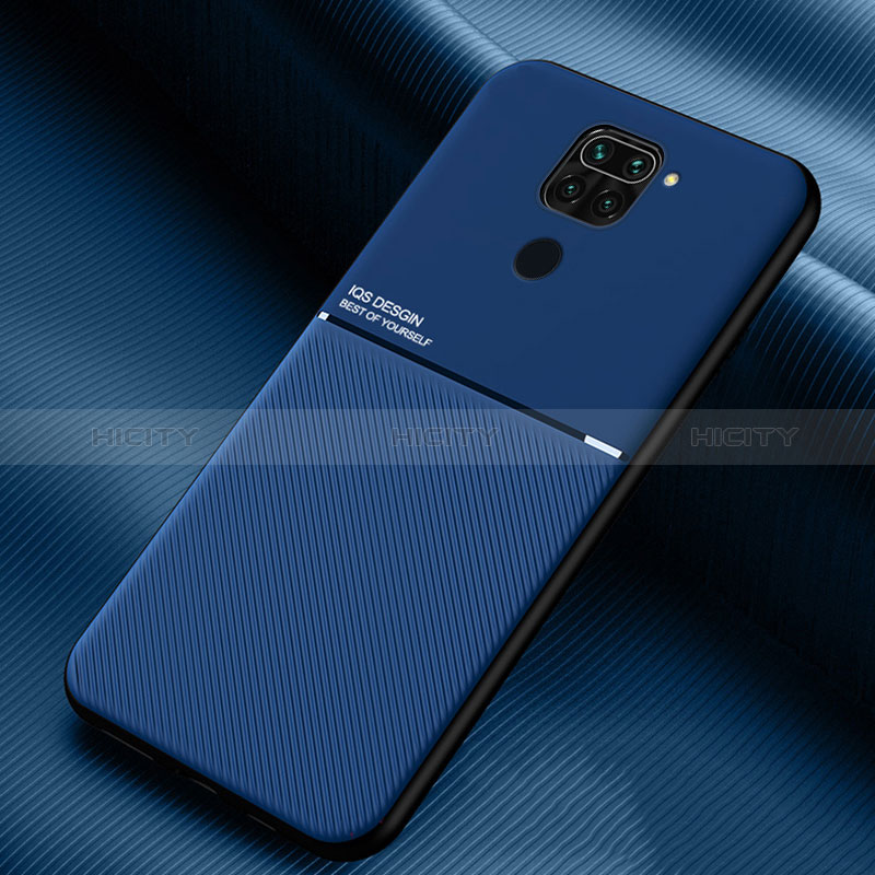 Funda Silicona Carcasa Ultrafina Goma con Magnetico para Xiaomi Redmi Note 9 Azul