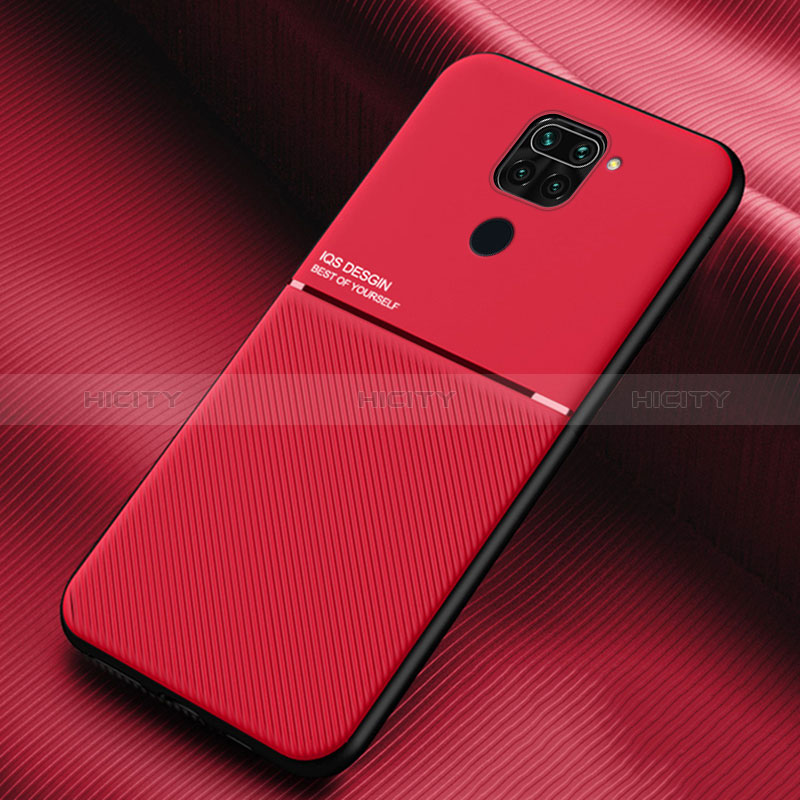 Funda Silicona Carcasa Ultrafina Goma con Magnetico para Xiaomi Redmi Note 9 Rojo