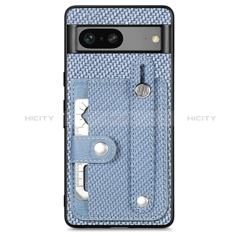 Funda Silicona Carcasa Ultrafina Goma con Magnetico S01D para Google Pixel 7a 5G Azul