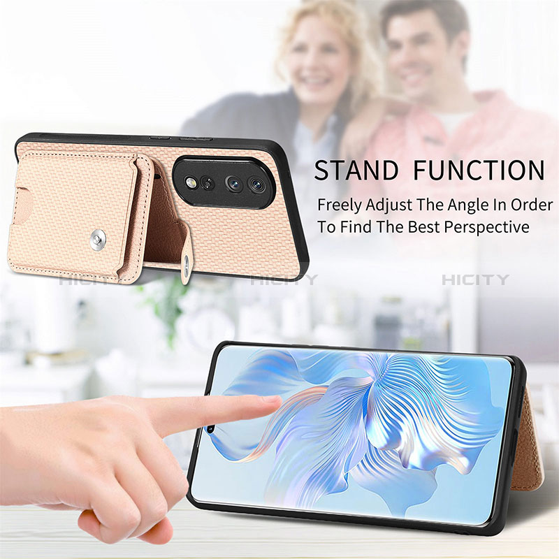 Funda Silicona Carcasa Ultrafina Goma con Magnetico S01D para Huawei Honor 80 Pro 5G