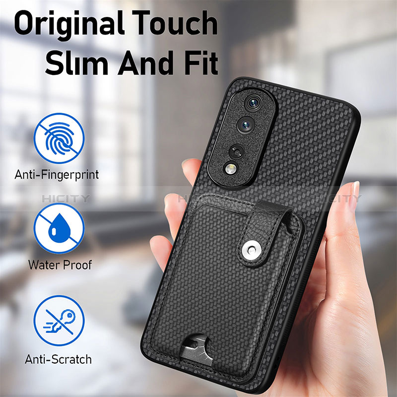 Funda Silicona Carcasa Ultrafina Goma con Magnetico S01D para Huawei Honor 80 Pro 5G