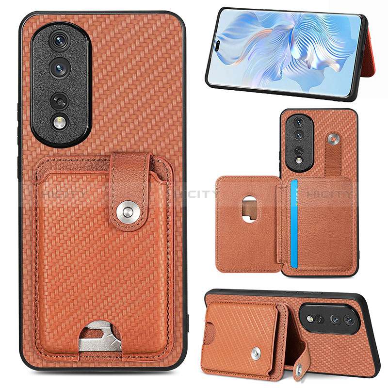 Funda Silicona Carcasa Ultrafina Goma con Magnetico S01D para Huawei Honor 80 Pro Flat 5G