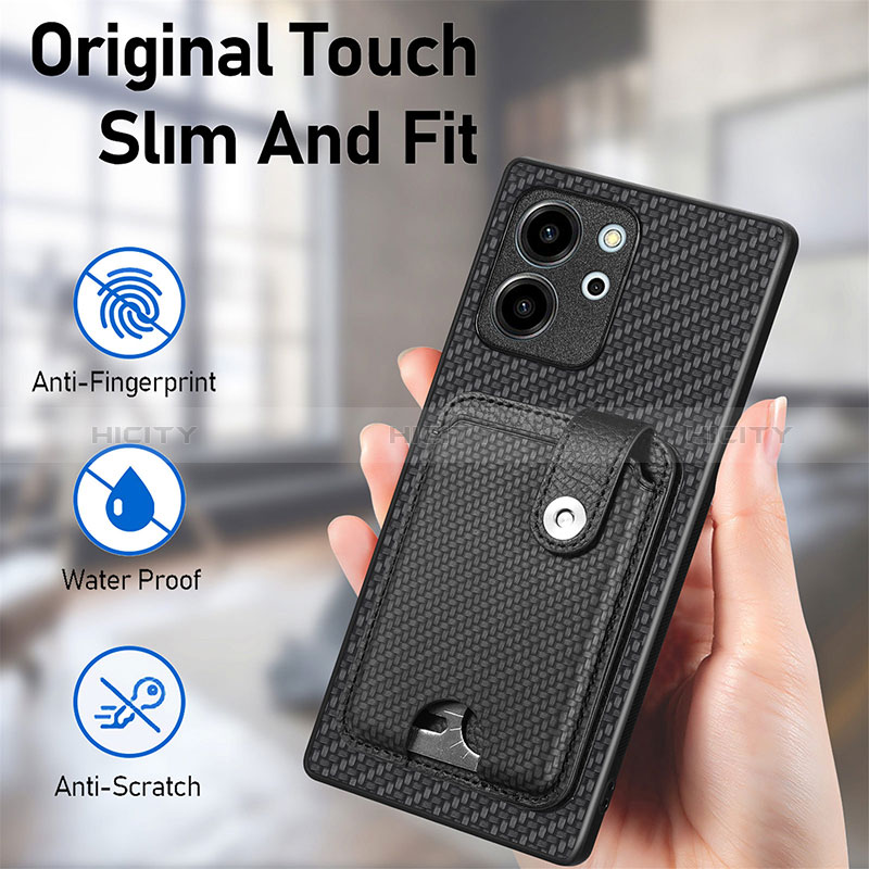 Funda Silicona Carcasa Ultrafina Goma con Magnetico S01D para Huawei Honor 80 SE 5G