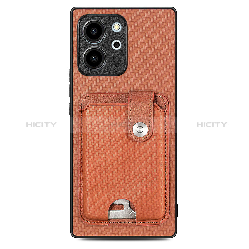 Funda Silicona Carcasa Ultrafina Goma con Magnetico S01D para Huawei Honor 80 SE 5G Marron