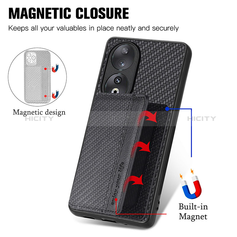 Funda Silicona Carcasa Ultrafina Goma con Magnetico S01D para Huawei Honor 90 5G