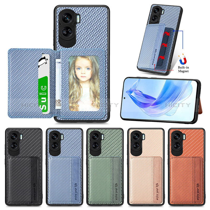 Funda Silicona Carcasa Ultrafina Goma con Magnetico S01D para Huawei Honor 90 Lite 5G