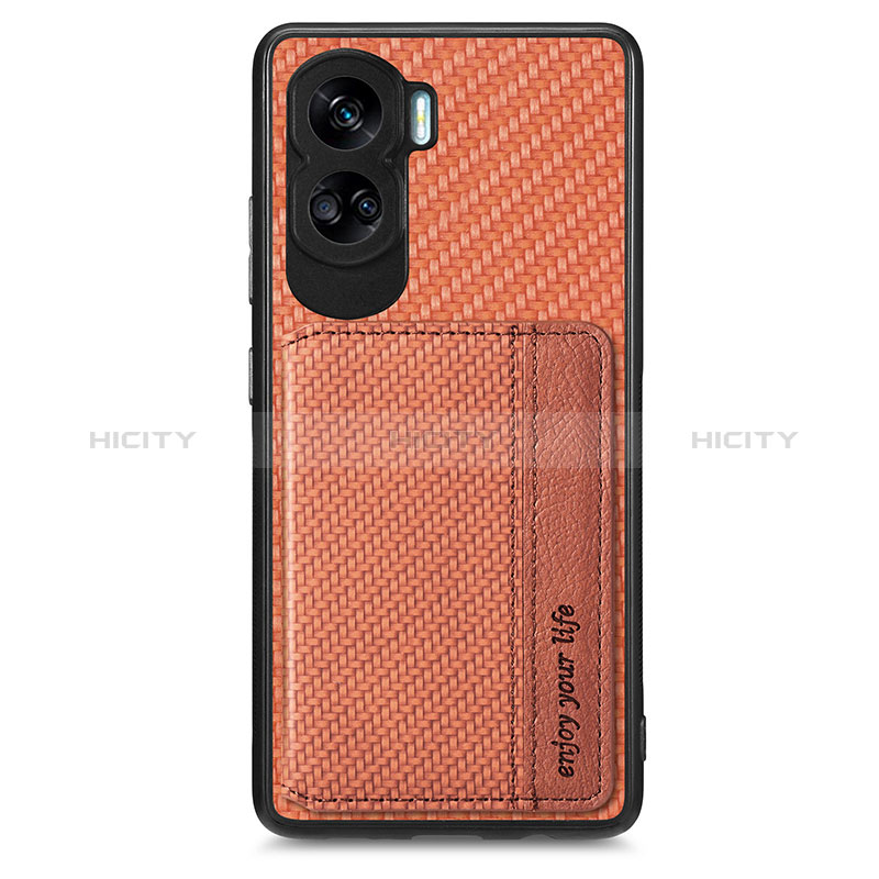 Funda Silicona Carcasa Ultrafina Goma con Magnetico S01D para Huawei Honor 90 Lite 5G Marron