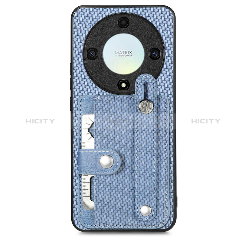 Funda Silicona Carcasa Ultrafina Goma con Magnetico S01D para Huawei Honor Magic5 Lite 5G Azul