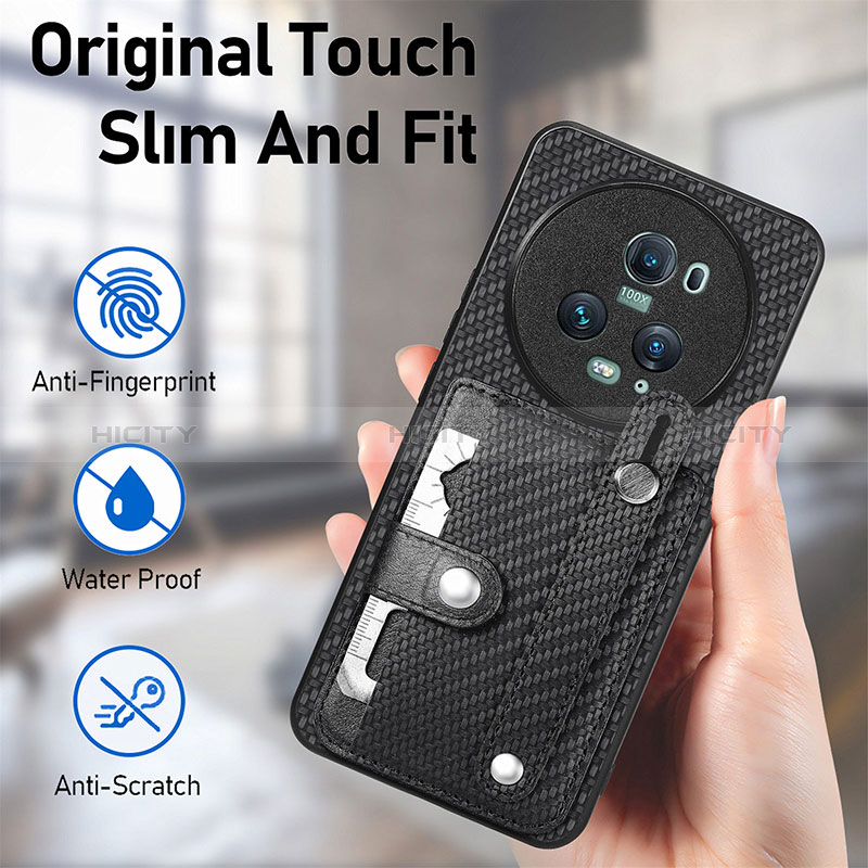 Funda Silicona Carcasa Ultrafina Goma con Magnetico S01D para Huawei Honor Magic5 Pro 5G