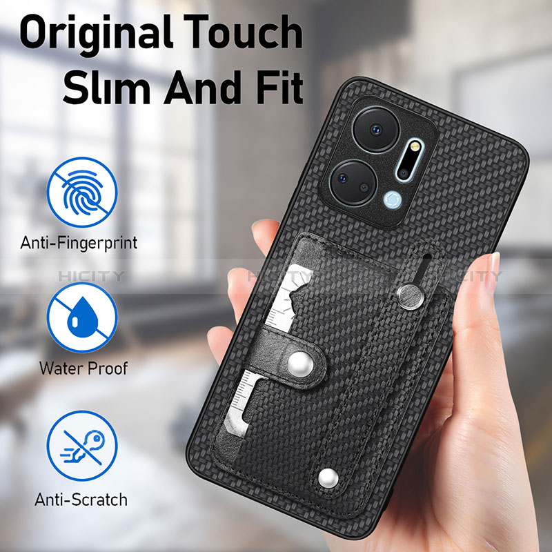 Funda Silicona Carcasa Ultrafina Goma con Magnetico S01D para Huawei Honor X7a