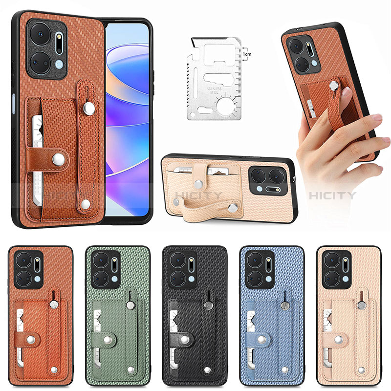 Funda Silicona Carcasa Ultrafina Goma con Magnetico S01D para Huawei Honor X7a