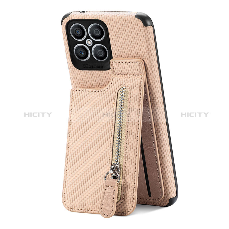 Funda Silicona Carcasa Ultrafina Goma con Magnetico S01D para Huawei Honor X8 4G Oro