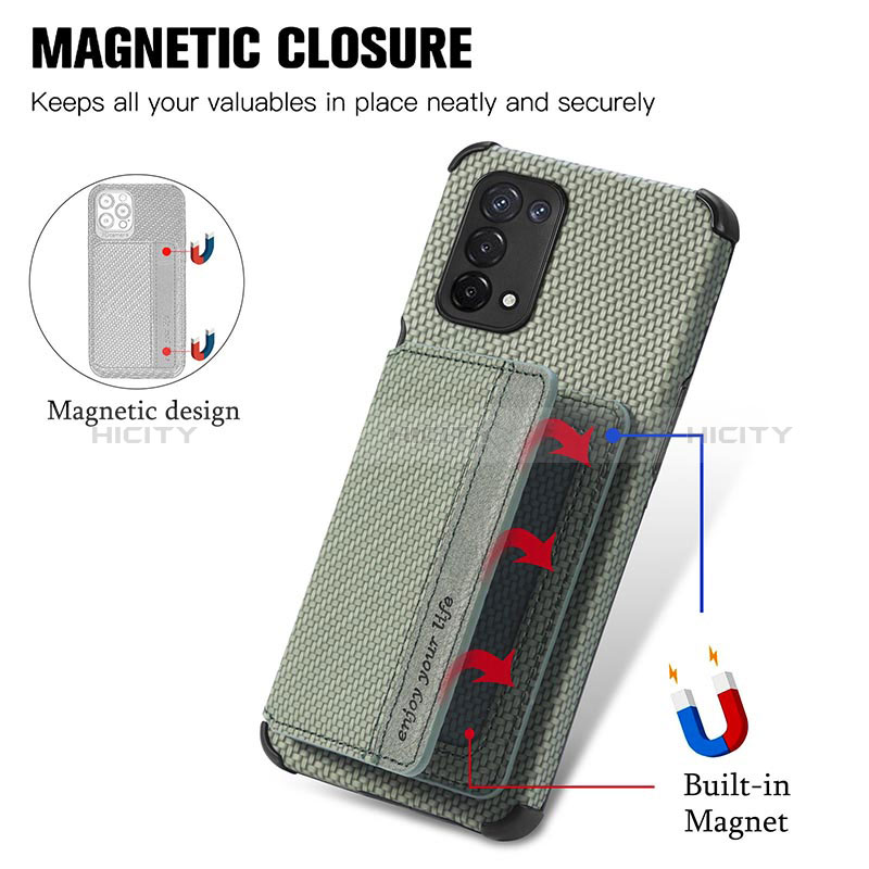 Funda Silicona Carcasa Ultrafina Goma con Magnetico S01D para Oppo A54 5G