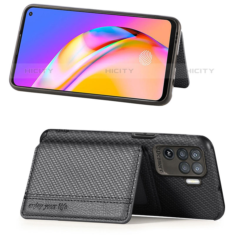 Funda Silicona Carcasa Ultrafina Goma con Magnetico S01D para Oppo Reno5 F