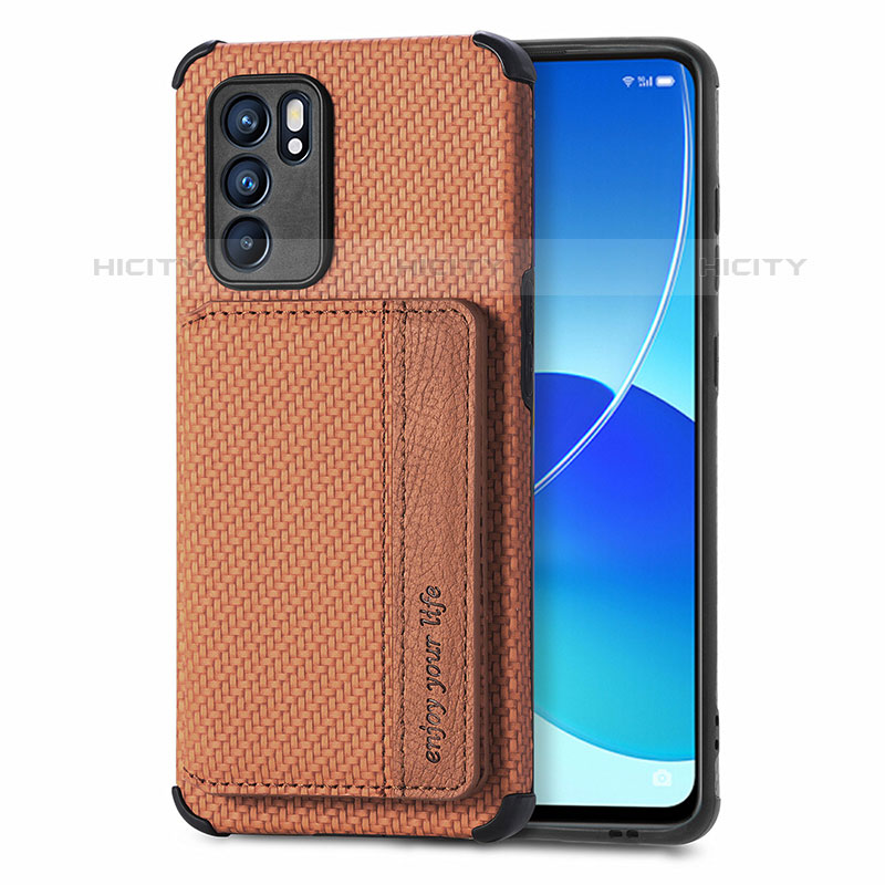 Funda Silicona Carcasa Ultrafina Goma con Magnetico S01D para Oppo Reno6 5G