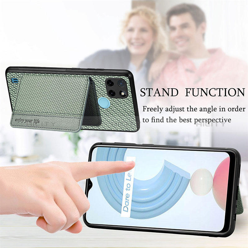 Funda Silicona Carcasa Ultrafina Goma con Magnetico S01D para Realme C21Y