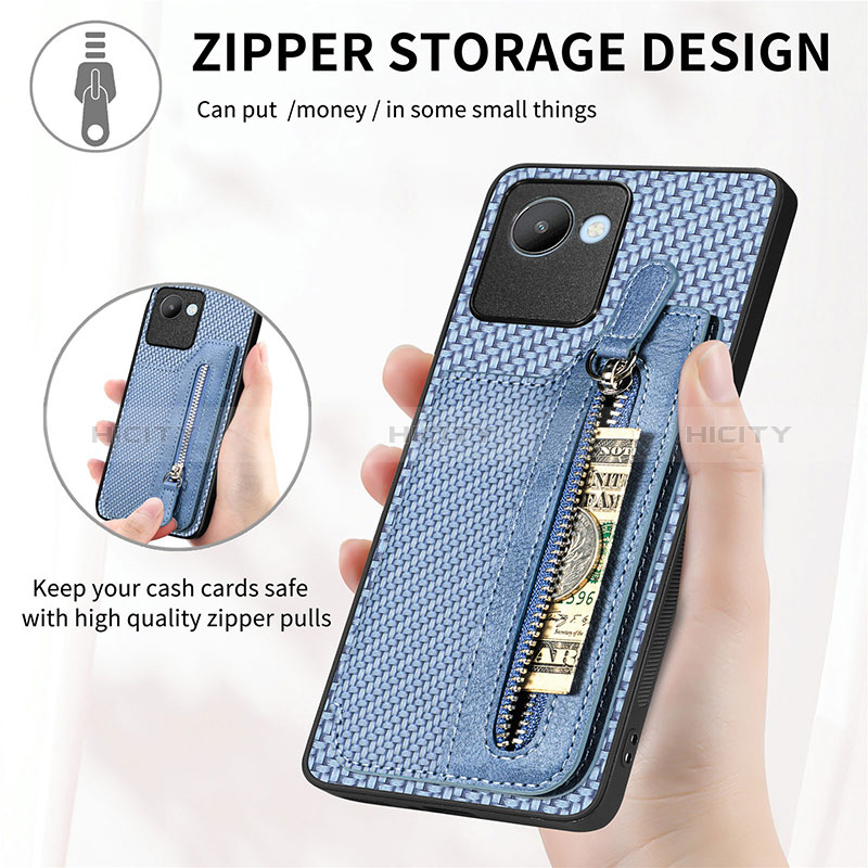 Funda Silicona Carcasa Ultrafina Goma con Magnetico S01D para Realme C30s