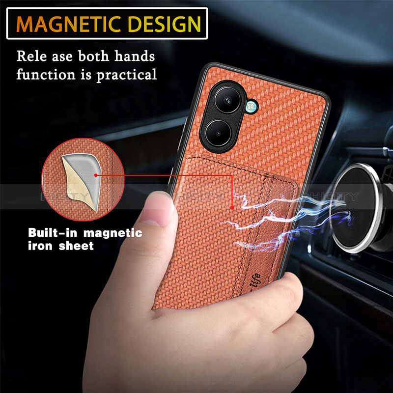 Funda Silicona Carcasa Ultrafina Goma con Magnetico S01D para Realme C33