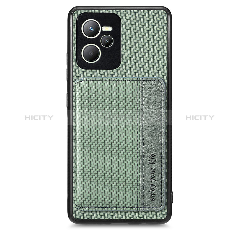 Funda Silicona Carcasa Ultrafina Goma con Magnetico S01D para Realme C35 Verde