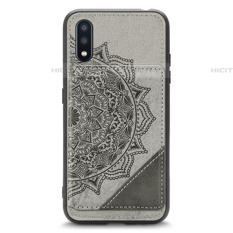 Funda Silicona Carcasa Ultrafina Goma con Magnetico S01D para Samsung Galaxy A01 SM-A015 Gris