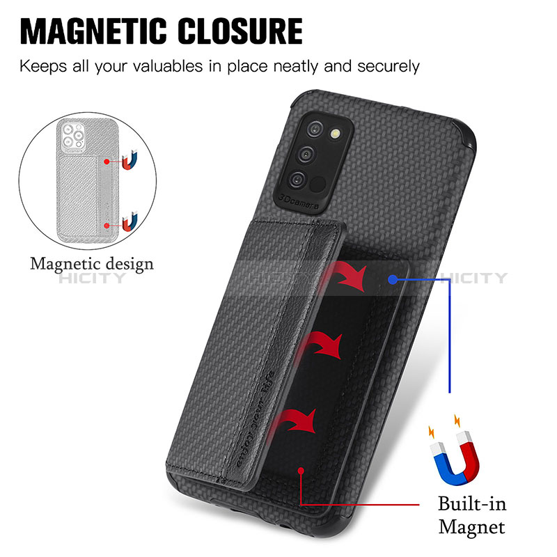 Funda Silicona Carcasa Ultrafina Goma con Magnetico S01D para Samsung Galaxy A02s