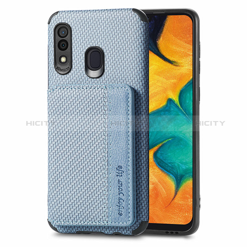 Funda Silicona Carcasa Ultrafina Goma con Magnetico S01D para Samsung Galaxy A20