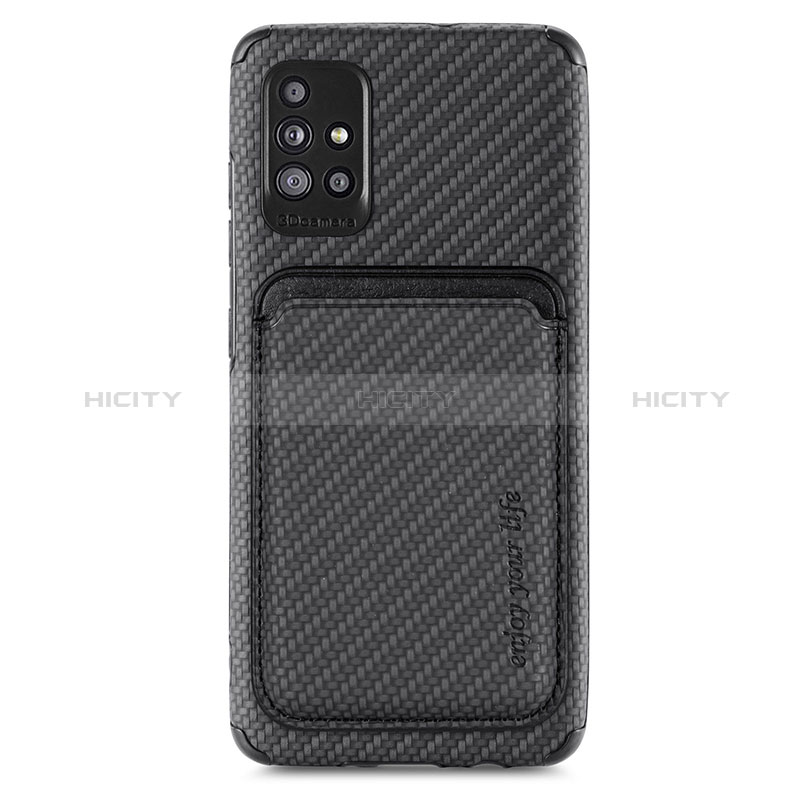 Funda Silicona Carcasa Ultrafina Goma con Magnetico S01D para Samsung Galaxy A51 4G Negro