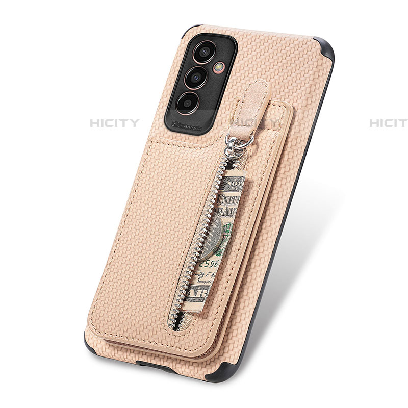 Funda Silicona Carcasa Ultrafina Goma con Magnetico S01D para Samsung Galaxy F13 4G Oro