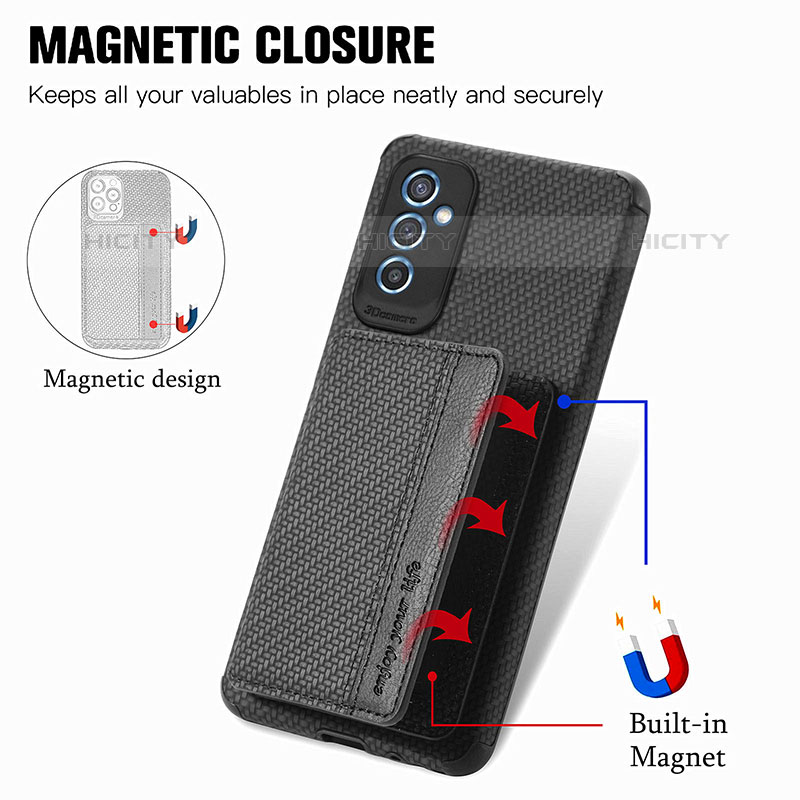 Funda Silicona Carcasa Ultrafina Goma con Magnetico S01D para Samsung Galaxy M52 5G