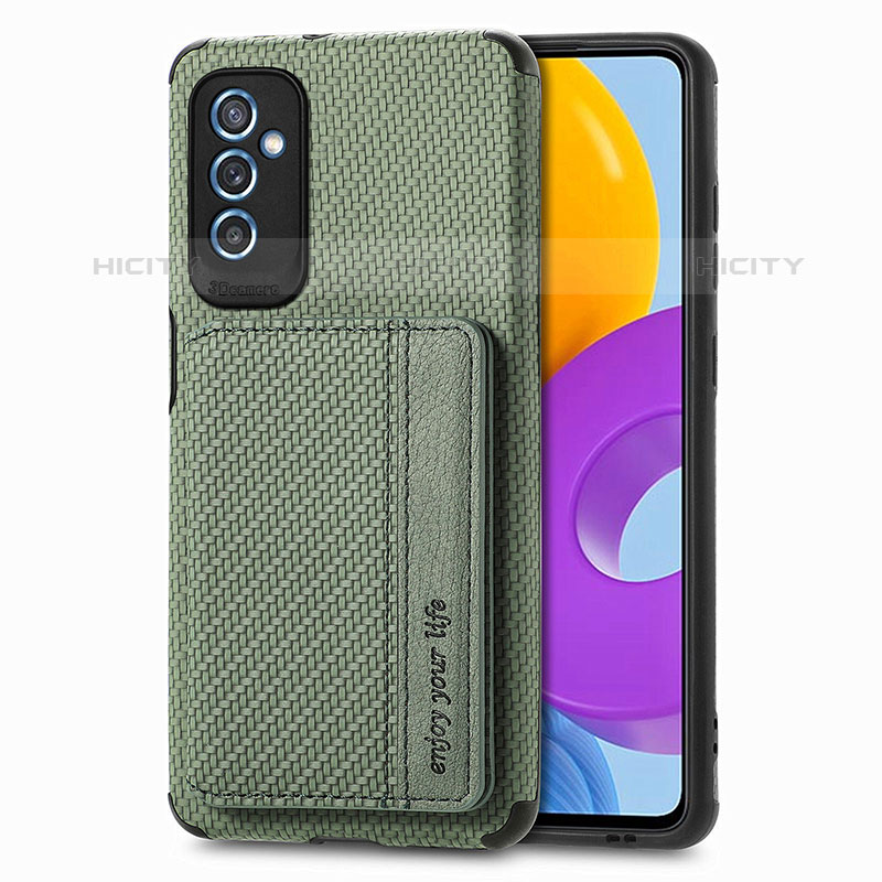 Funda Silicona Carcasa Ultrafina Goma con Magnetico S01D para Samsung Galaxy M52 5G Verde